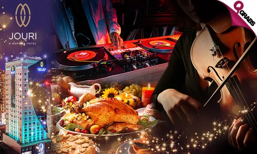 Festive Gala Dinner Buffet with Live Music featuring a Violinist & DJ at Jouri A Murwab Hotel!